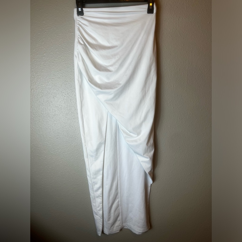 Superdown White Draped Maxi Skirt Size XS